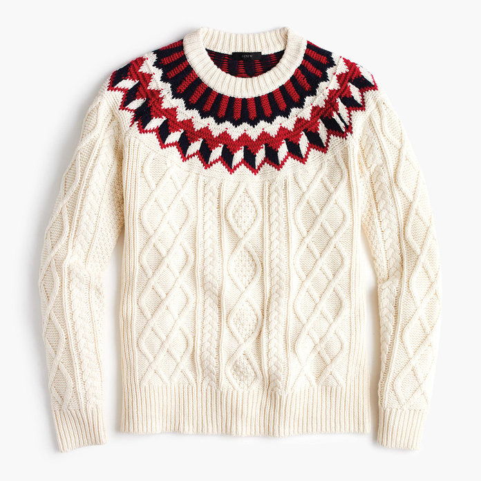 जे क्रू Cable Knit Sweater 