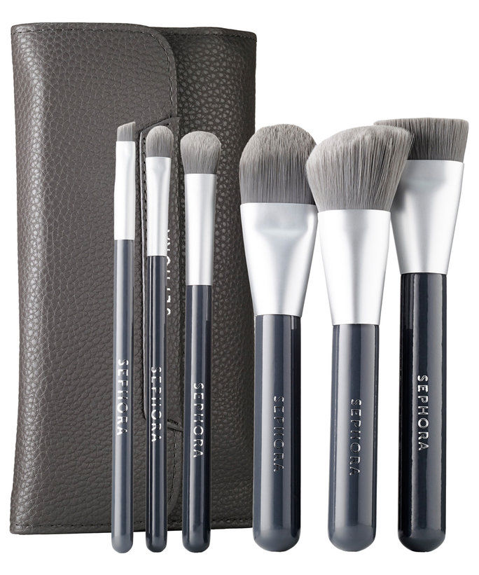 Sephora Collection Deluxe Charcoal Antibacterial Brush Set