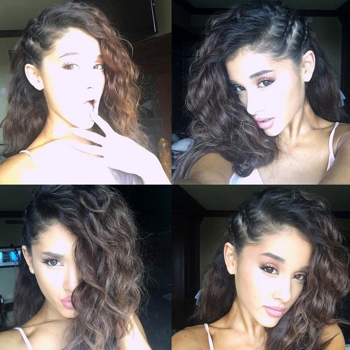Ariana Grande Instagram of real hair