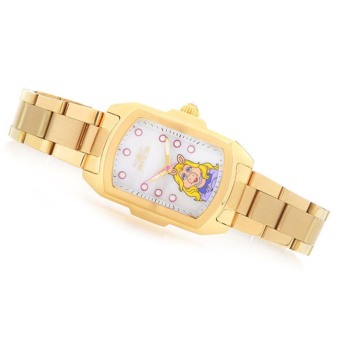 Invicta Lupah The Muppets limited edition Miss Piggy watch with stainless steel bracelet 