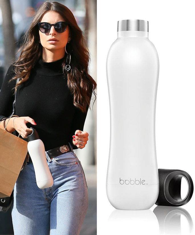 एमिली Ratajkowski with a Bobble water bottle