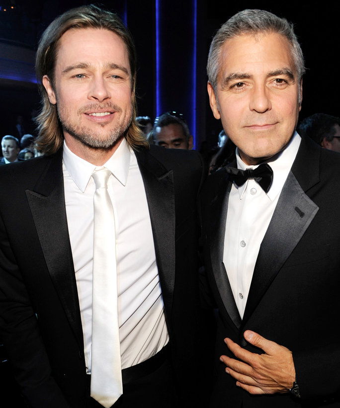 แบรด Pitt and George Clooney 