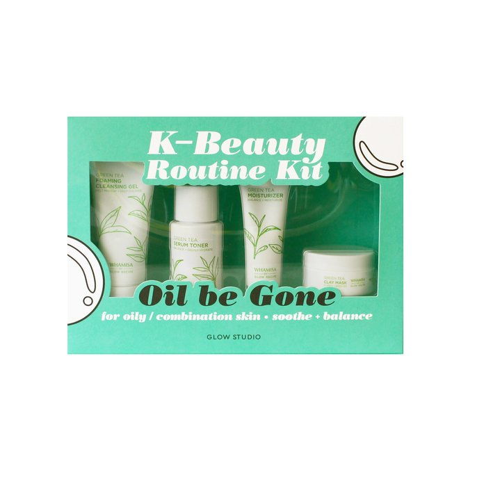 चमक Studio Oil Be Gone K-Beauty Routine Kit