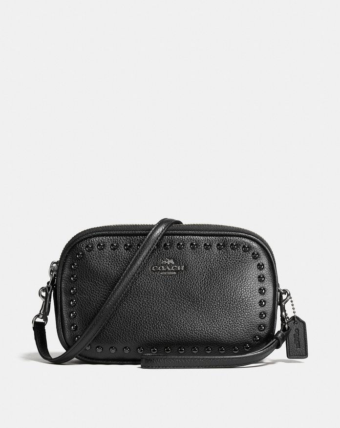 crossbody Clutch With Lacquer Rivets