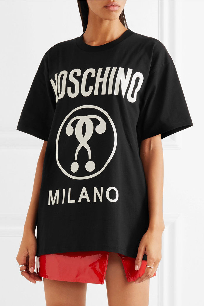 Moschino Glow-in-the-dark printed cotton-jersey T-shirt