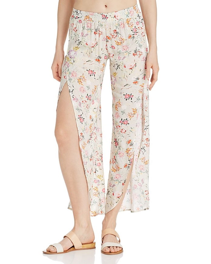वेरा Floral Print Side Slit Pants