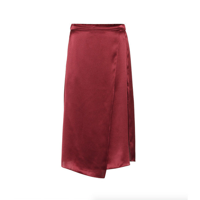 विन्स Silk Wrap Skirt 