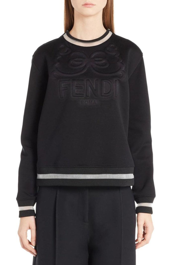 Fendi Logo Jersey Sweatshirt