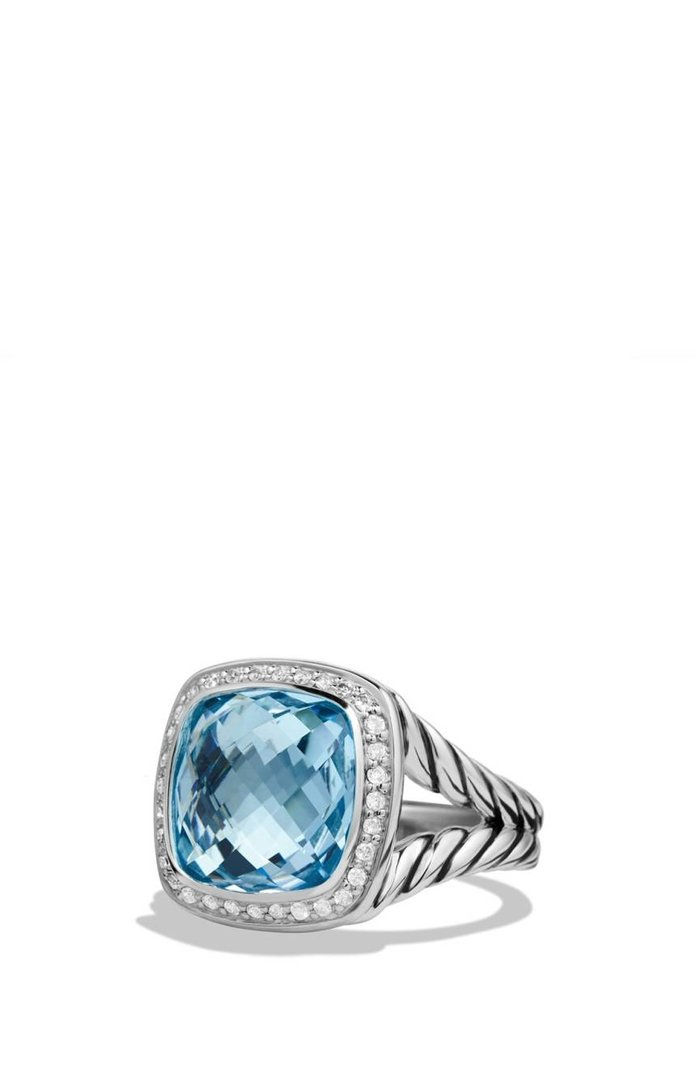 डेविड Yurman 'Albion' Ring with Semiprecious Stone and Diamonds