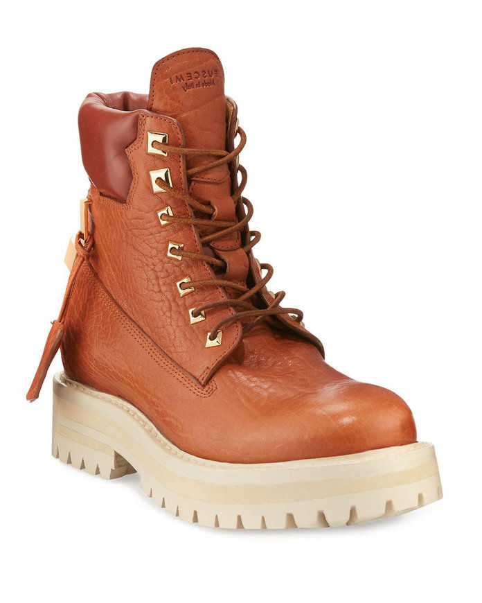 Buscemi Lace-Up Leather Site Boot