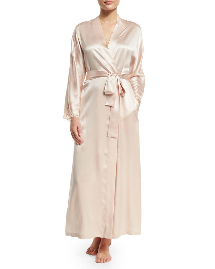 क्रिस्टीन Designs Bijoux Long Silk Robe