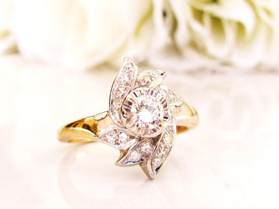 महिला Rose Vintage Jewel Vintage Engagement Ring