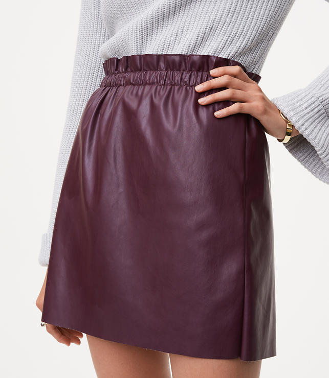 मचान Faux Leather Shift Skirt