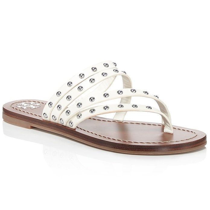 Patos Studded Leather Thong Sandals