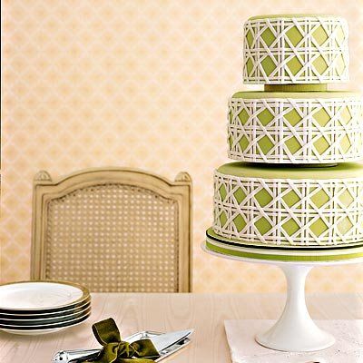 สีเขียว wedding cake