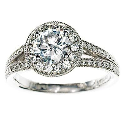 สกอตต์ Kay round-cut diamond ring