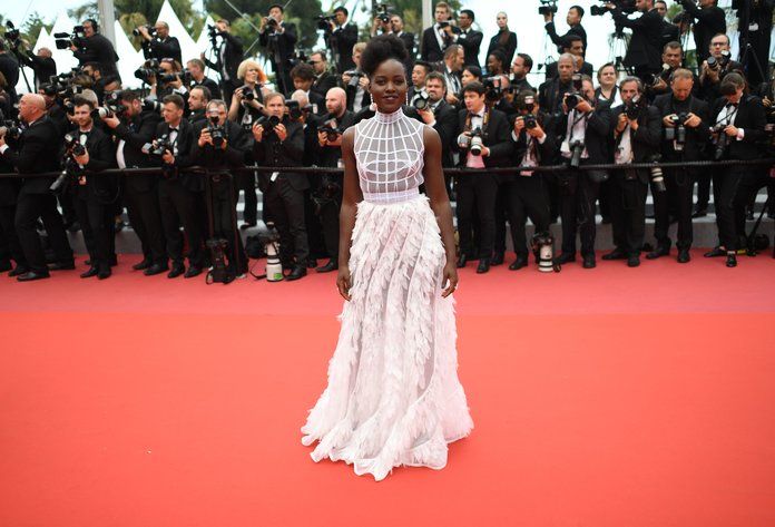 Lupita Nyong'o Cannes Feather Dress