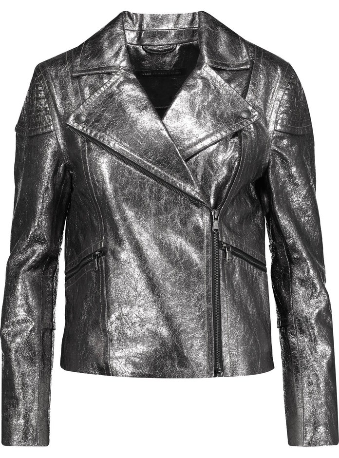 मुद्रित leather jacket